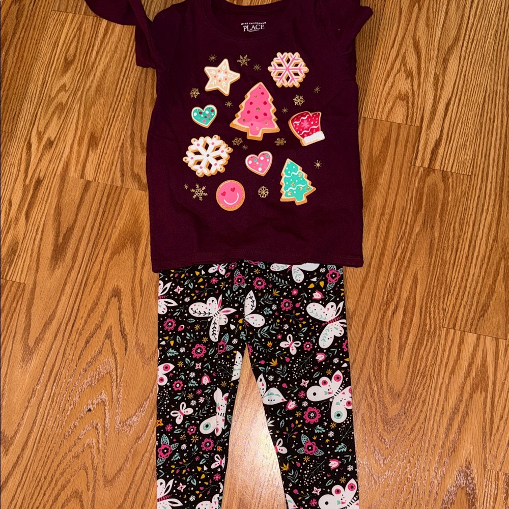 The Children's Place Holiday Set - Black and Pink